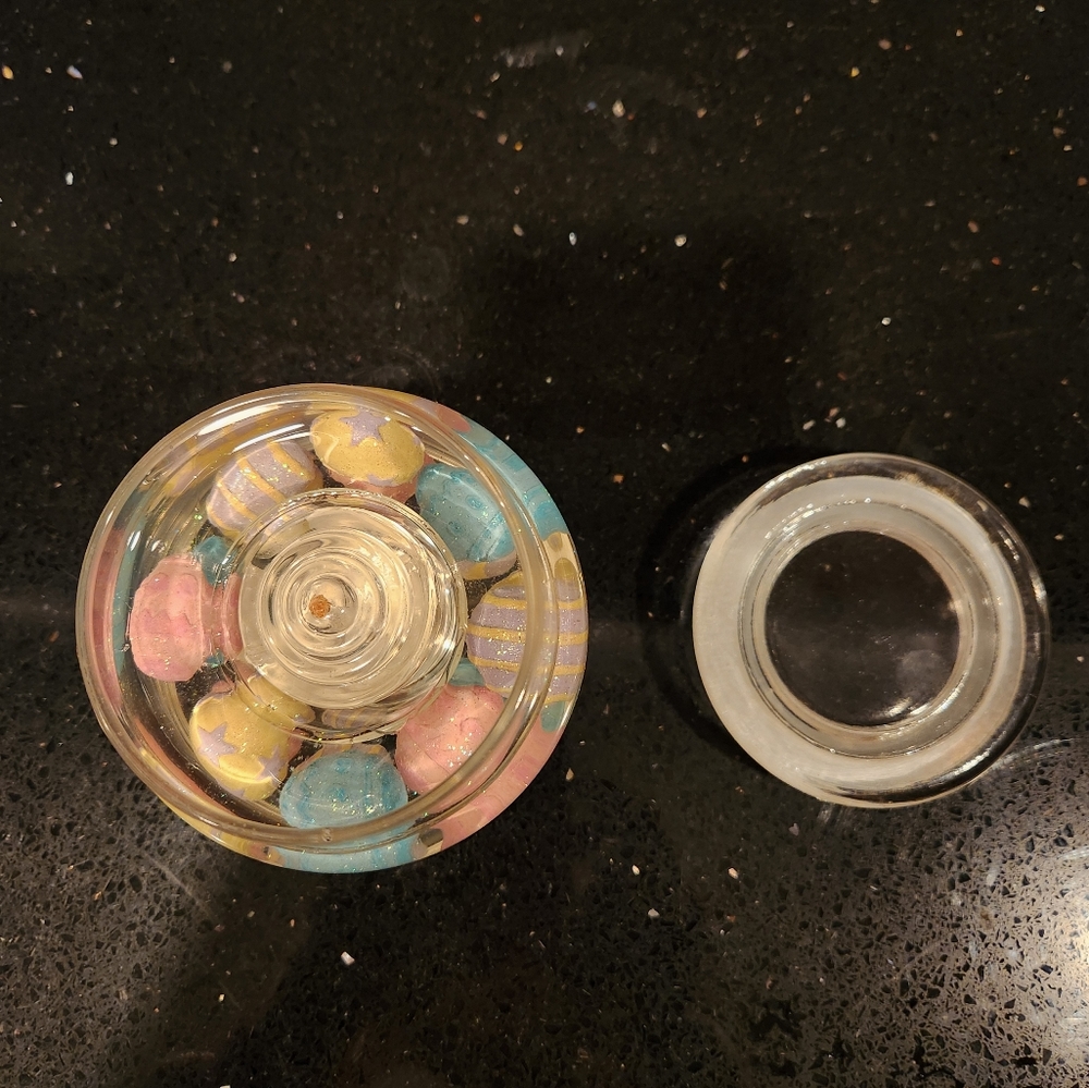 Easter egg candle holder with gel candle - Picture 5 of 8